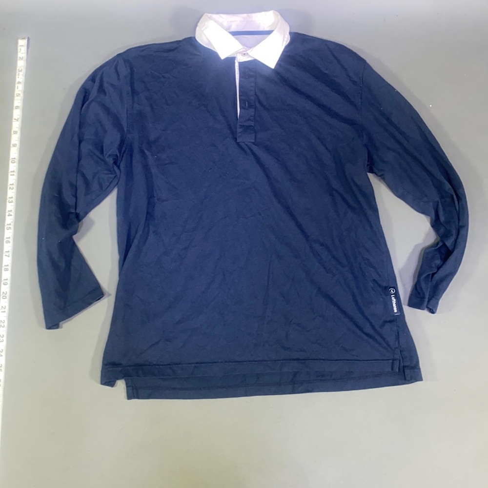 White collard blue shirt